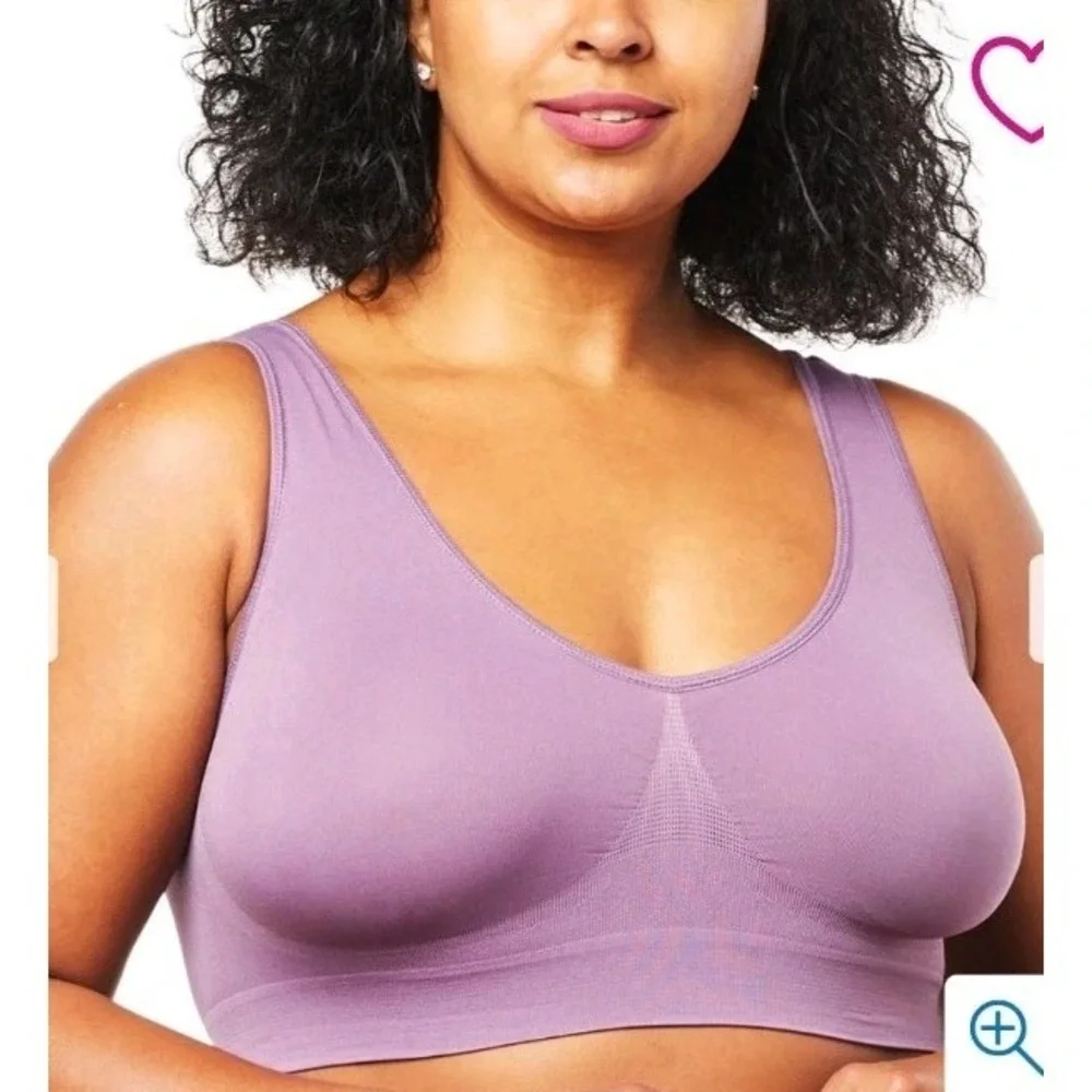 Rhonda Shear Seamless Original Ahh Comfort Bra New NWOT 3X Wireless Pink J23